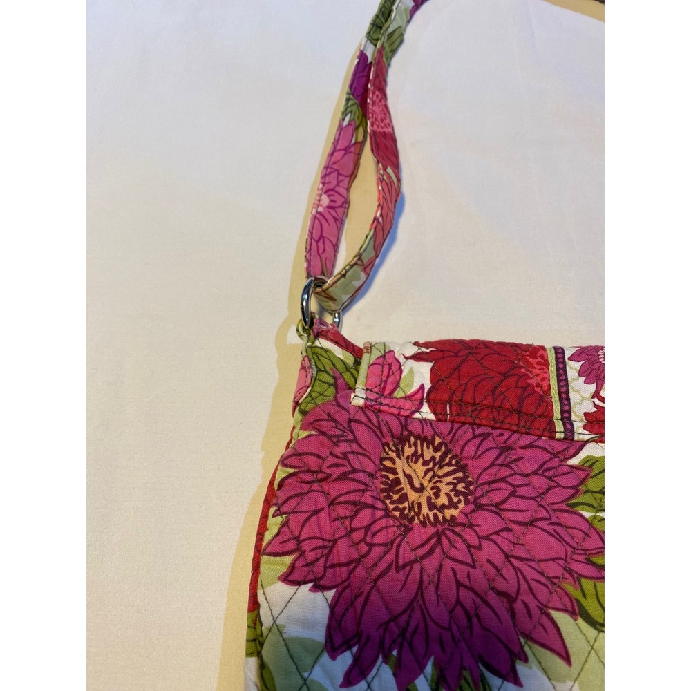 Vera Bradley Floral Quilted‎ Crossbody Bag Purse Pink Purple Green - Picture 8 of 16
